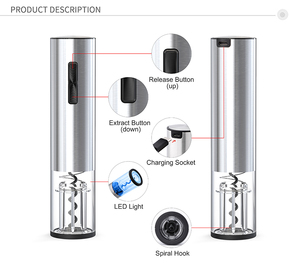 Abrebotellas de vino eléctrico recargable por USB para Bar, regalos de vino tinto automáticos más vendidos - Product Image 2