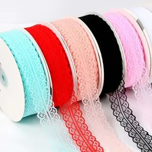 High quality 50 yards Lace Ribbon Tape Width 30MM Trim Fabric DIY Embroidered Net Cord For Sewing Decoration