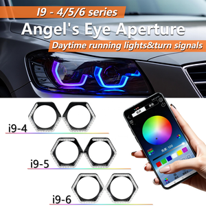 Feux de voiture LED imperméables IP67, nouveaux, décoratifs, type Angel Eye <span class=keywords><strong>Halo</strong></span>, lentille 2,5/3 pouces RGB, pour la plupart des voitures - Product Image 1