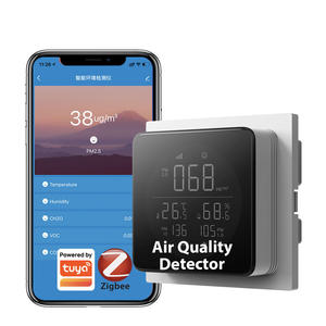 เครื่องตรวจวัดคุณภาพอากาศภายในอาคาร Zigbee Smart Linkage 6-in-1 ตรวจจับ CO2 HCHO พร้อมระบบแจ้งเตือน และเซ็นเซอร์วัดอุณหภูมิและความชื้น - Product Image 4