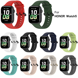 Nouveau bracelet de montre connectée sport en silicone respirant pour <span class=keywords><strong>Honor</strong></span> Watch 5 (10 couleurs) - Product Image 2