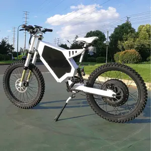 Yüksek hızlı 12000W Ebike Max 110 KM/H uzun menzilli Off-road elektrikli bisiklet hızlı yetişkin Stealth bombacı elektrikli bisiklet