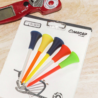 BG Durable Tees de golf en plastique et caoutchouc de 83 mm avec coussinets, couleurs assorties, accessoires porte-balles de golf, modèle KTT101