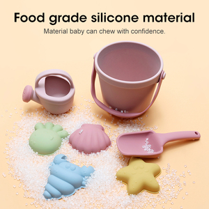 Set di Giocattoli <span class=keywords><strong>da</strong></span> Spiaggia per Bambini con Logo Personalizzato, Secchiello e Paletta in Silicone Senza BPA per Esterni - Product Image 6