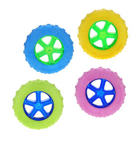 Pet ürünleri aşınmaya dayanıklı ve Bite dayanıklı lastik köpek oyuncaklar açık eğitim taşlama diş temizleme tepsisi şekli oyuncak - Product Image 3