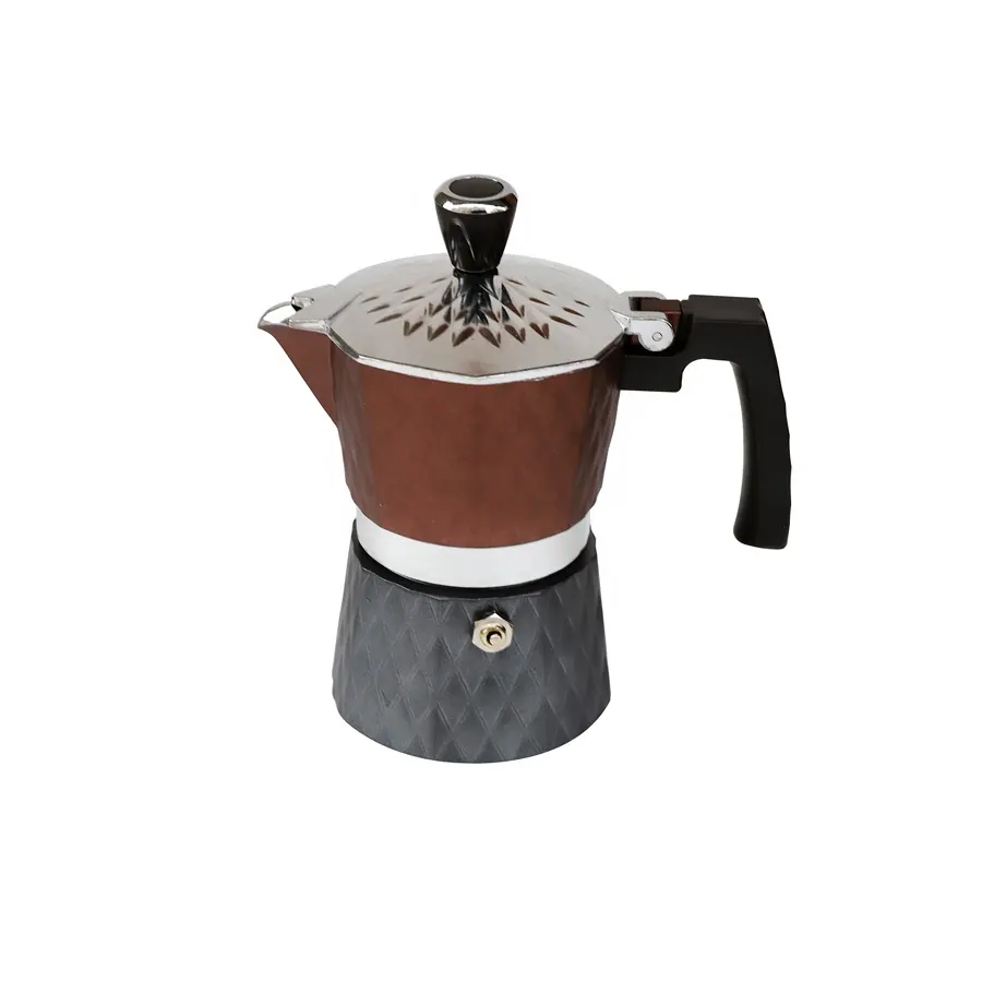 Rvs Caffettiera 6 Tazze Espresso Kachel Top Moka Pot Italiaanse Koffiezetapparaat
