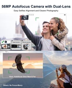 Direct Factory Small Portable <b>Digital</b> <b>Camera</b> Gift Auto EIS Anti-Shake 56Mp 5K <b>Video</b> Optical Face Detection CMOS Portable 5K Vide - Product Image 3