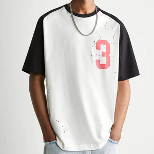 Sáng Tạo Mùa Hè Thường Xuyên Màu Đen & Trắng Kết Hợp Màu Sắc Lỏng Lẻo T-Shirt Với Tùy Chỉnh Số Thiết Kế Giản Dị Ngắn Tay Áo Áo Phông Cho Nam Giới - Product Image 1