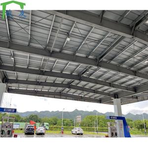 Buiten Licht Stalen Structuur Metalen Frame Benzinestation Dak Schuur Prefab Ontwerp Luifel Fascia Tankstation - Product Image 1