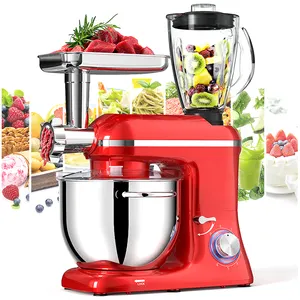 Home Kitchen 1500w 5 In 1 Food Mixer Aid 6L 7L 8L Stainless Steel Mixing Bowl Stand Food Mixer
