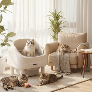 Productos inteligentes para mascotas directamente de fábrica: caja de arena electrónica para gatos con control remoto por aplicación. - Product Image 1