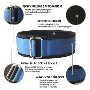 Ceinture de musculation auto-serrante personnalisable avec logo, en néoprène et EVA, protection professionnelle ajustable pour la taille – Meilleure vente - Product Image 5