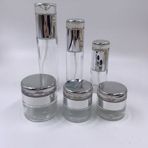Ensemble de contenants cosmétiques en verre de luxe 30ML 50ml 60ml 100ml 120ml, pot vide pour crème visage, flacon pompe pour lotion, emballage pour émulsion - Product Image 1