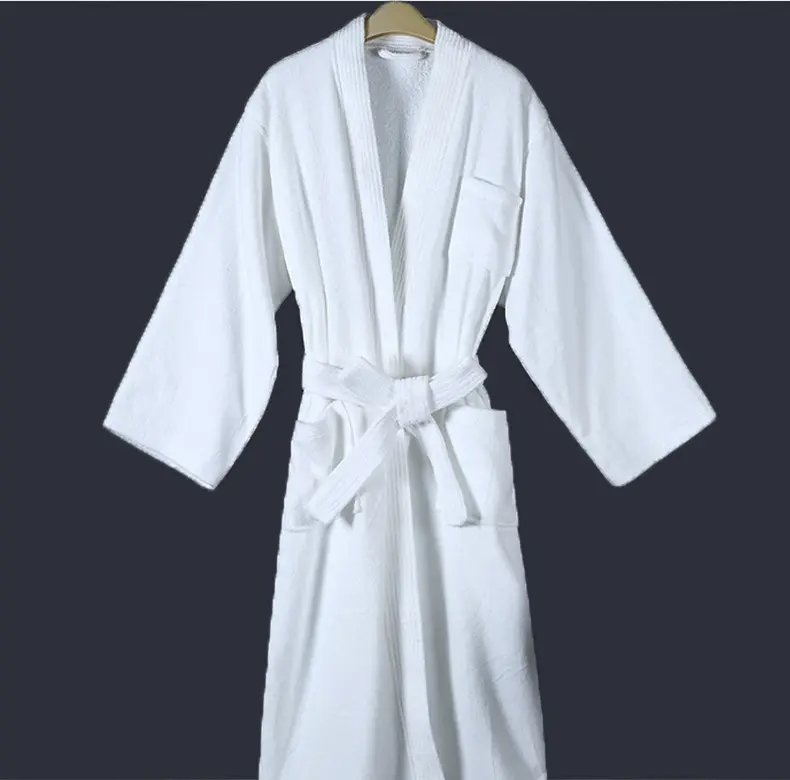 Peignoir de bain de luxe en coton biologique Peignoir kimono en coton éponge gaufré