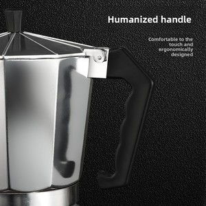 Cafetera <span class=keywords><strong>Moka</strong></span> de Aluminio para el Hogar, Estilo Italiano, Extracción de Espresso a Alta Presión, Válvula de Cobre, Cafetera Pequeña para Oficina - Product Image 3