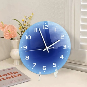 싱글 페이스 3 차원 그라디언트 일몰 아크릴 웨딩 석영 바늘 현대 디자인 배터리 작동 벽 시계 - Product Image 2