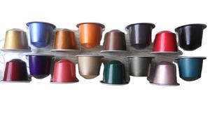 Tazas de café de papel de aluminio desechables ecológicas vacías con sellado térmico para cápsulas Nespresso, embalaje de <span class=keywords><strong>Dulce</strong></span> Gusto de colores - Product Image 2