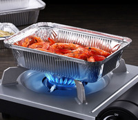 Robuste rechteckige Folien-Catering-Schale, Einweg-Aluminium-Buffet-Schale für Bankett-Restaurant-Speisenplatten