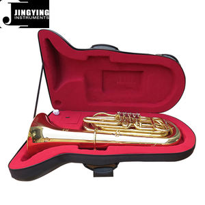 Instruments à vent en laiton 2023 Jingying Music, corps en laiton laqué doré Piston en <span class=keywords><strong>cuivre</strong></span> blanc nickel <span class=keywords><strong>Tuba</strong></span> à 4 touches - Product Image 3