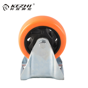 Rendimiento confiable medio <span class=keywords><strong>Comprar</strong></span> <span class=keywords><strong>ruedas</strong></span> fijas 4 pulgadas Rueda de la rueda de la pu para el estante de la pantalla - Product Image 1