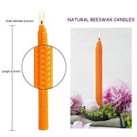 Vente en gros de bougies en cire d'abeille faites à la main bougies coniques paquet de boîte en PVC décoration de la maison