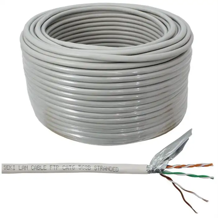 Chinese Factory Copper Conductor Wire 1000ft Per Roll Outdoor Lan Cable Cat6a/Cat5e Cat 6 Network Cable