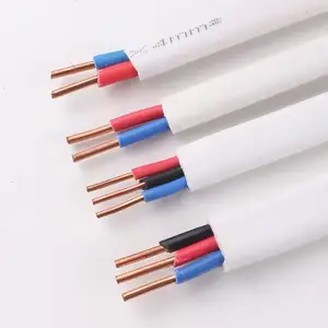 Cable plano OEM de doble hebra y tierra o cobre sólido plano BVVB TPS STP SRF Cable de construcción