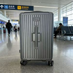 Nouvelle <span class=keywords><strong>valise</strong></span> trolley spinner <span class=keywords><strong>ultra</strong></span>-légère de 20 pouces avec porte-gobelet, en PC épaissi durable, grande capacité, bagage cabine - Product Image 1