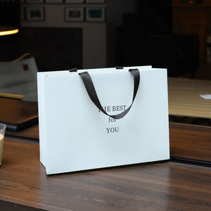 Оптовая продажа, роскошные ювелирные изделия с логотипом на заказ, бумажные сумки для покупок, подарочные пакеты с веревочными ручками, печать золотой фольги, розничная упаковка - Product Image 6