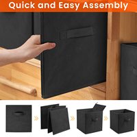 Boîte de rangement pliable multi-usages en tissu, style tiroir, pour le tri des affaires ménagères