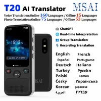 Caméra traducteur portable T20 intelligent à précision élevée, 160 langues, affichage IPS, pour voyages d'affaires et traduction simultanée