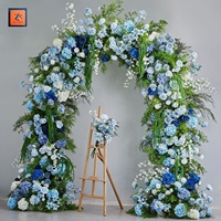 Fait à la main Jungle mariage arc verdure forêt Floral soie artificielle plantes vertes violet Rose fleur arc pour Pâques Halloween