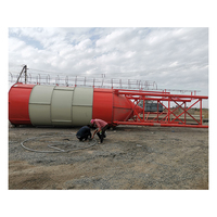 Silo en acier horizontal carré de 200 tonnes avec moteur pour le stockage du ciment, démontable et réutilisable