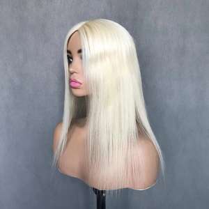 Extensiones de Cabello Natural Brasileño Remy con Base de 6x8", 7x9", 8x10", 14 Pulgadas, Trama Recta, Mono, 130% de Densidad, Nudos Invisibles para Mujer - Product Image 5