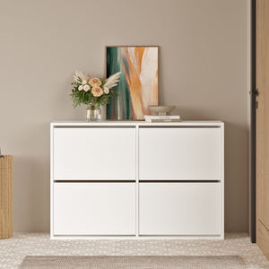 رف أحذية أبيض 2026 بالجملة عالي الجودة ومتين وأنيق وعصري للاستخدام الداخلي والخارجي بتصميم أوروبي للممرات - Product Image 2