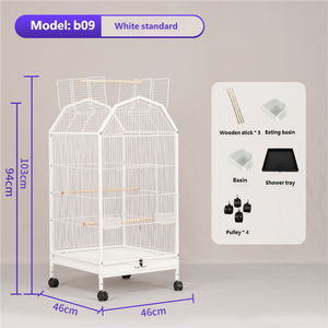 Cao Cấp Toàn Cảnh Skylight Chim Biệt Thự Rộng Vãi Trang Trí Trong Nhà Cho Vẹt Nhà Ở Mô Hình Rắn Kim Loại Với Khay Nhựa - Product Image 5