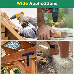 # Vis <span class=keywords><strong>de</strong></span> fixation pour <span class=keywords><strong>bois</strong></span> 14 x <span class=keywords><strong>4</strong></span>, lot <span class=keywords><strong>de</strong></span> 50, vis à tête hexagonale, vis pour <span class=keywords><strong>bois</strong></span> résistantes à la rouille pour <span class=keywords><strong>bois</strong></span>, rondins et aménagements paysagers (noir) - Product Image 6