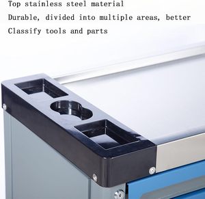 526Pcs Heavy Duty Stainless Steel Tool Sets 7 <b>Drawers</b> Rolling Box Tool Cabinet Cart <b>Trolley</b> for Storage and Workshop Use - Product Image 2