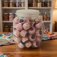 Bonbons gélifiés halal SuperLoves en forme de ballon de football multicolores, boîte mixte en vrac, vente en gros, haute qualité pour les fêtes d'Halloween