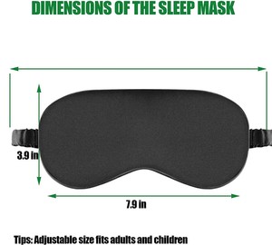 <span class=keywords><strong>Masque</strong></span> de nuit en soie de mûrier noir <span class=keywords><strong>avec</strong></span> sangle élastique réglable pour femmes - Product Image 6