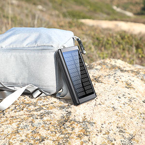 Banque d'alimentation solaire 25000 mAh, pack d'alimentation solaire portable 20000 mAh, onduleur, chargeur solaire pour téléphone portable - Product Image 5