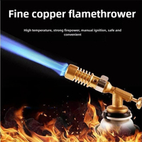 Lampe torche à gaz portable pour le camping, avec double buse et flamme réglable, idéale pour les pique-niques, les barbecues et la cuisson