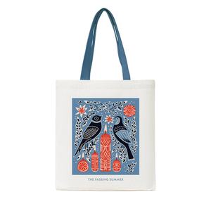 Sac fourre-tout en toile de coton éco-recyclé personnalisé Sac à provisions coloré Poignées en corde avec ruban et logo personnalisé Fermeture à glissière pour cadeaux - Product Image 3