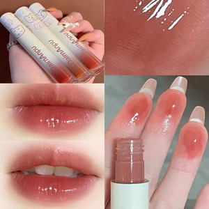 DAIMANPU 6 Farben Lippen glasur Matt Langlebig Feuchtigkeit spendend Lip gloss <span class=keywords><strong>Glitter</strong></span> Gefärbt Flüssiger Lippenstift Rote Lippen Tönung