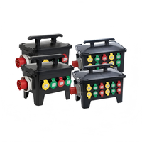 Caja de Distribución de Energía Portátil de 12 Canales y 16A, Doble Voltaje (220V/380V), IP55 Resistente a la Intemperie, para Conciertos, Pantallas LED y Sonido