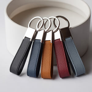 سلسلة مفاتيح جلدية فارغة مخصصة بالجملة حلقة مفاتيح فاخرة مستطيلة الشكل من الجلد الصناعي - Product Image 6