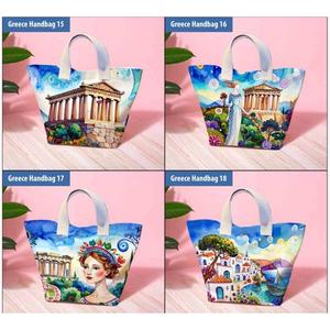 Bolsa de Lona con Estampado Estilo Bohemio para Todas las Temporadas, Bolso de Compras con Cierre Personalizado y Forro de Poliéster - Product Image 2