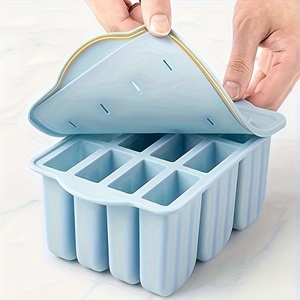 Bán Hàng Nóng 12-Khoang Silicone Ice Cream Khuôn Thân Thiện Với Môi BPA Miễn Phí Popsicle Khuôn Tái Sử Dụng Dễ Dàng Phát Hành Ice Pop Maker - Product Image 4