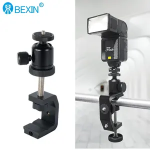BEXIN อุปกรณ์ยึดท่อเหล็กแบบปรับได้,เครื่องมือยึดท่อเหล็ก C สำหรับหน้าจอแล็ปท็อปกล้องโทรศัพท์