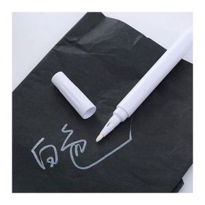 Rotulador de tiza líquida para vidrio, pizarra, etiquetas y ventanas, borrable en seco, con logotipo personalizado, color blanco - Product Image 3